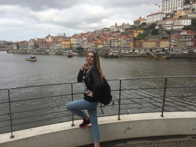 Alina Nimchuk, studentka zarządzania PWSTE w Jarosławiu podczas semestru w ramach programu Erasmus+ w Escola Superior de Tecnologias de Fafe