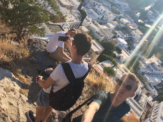Studenci PWSTE w Jarosławiu na greckiej Rodos z Erasmusem+: Olishkevych Artur Vitalik Kondrenko Maksym Holovchenko
